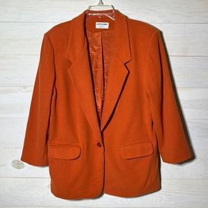 Orange wool coat